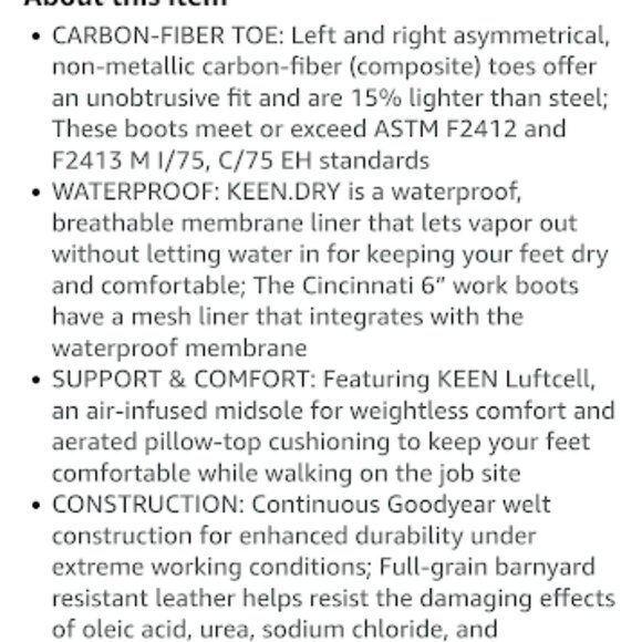 Keen "Cincinnati" 6" Composite Toe Waterproof - Picture 4 of 4